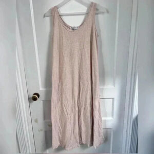 Style World Kauai Island Pink Linen Dress Size S